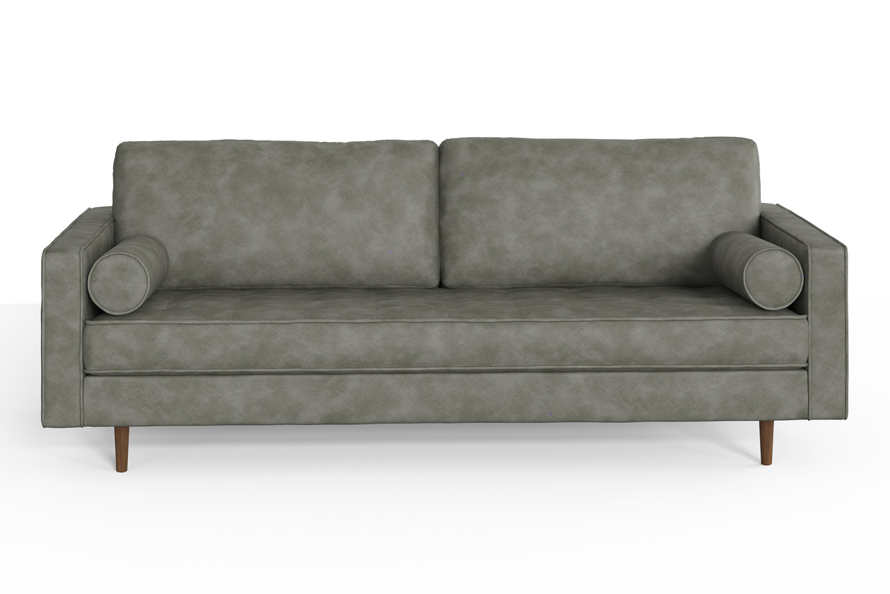 Ashton Vegan Leather Sofa in Slate